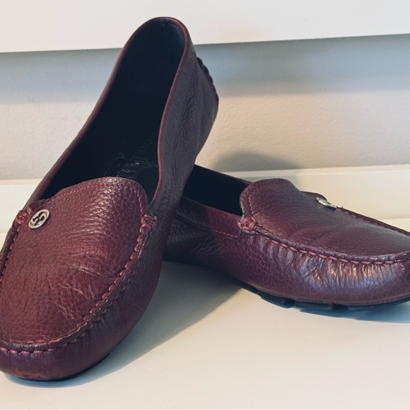 Gucci Driving Loafers dark red oxblood leather in great condition Women’s sz 38 - Picture 2 of 12